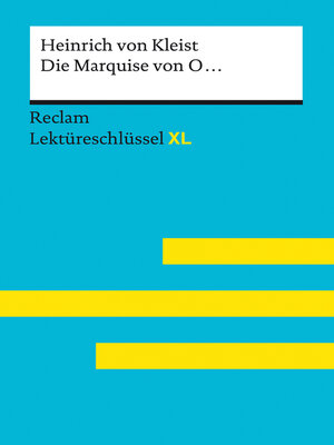 cover image of Die Marquise von O., von Heinrich von Kleist